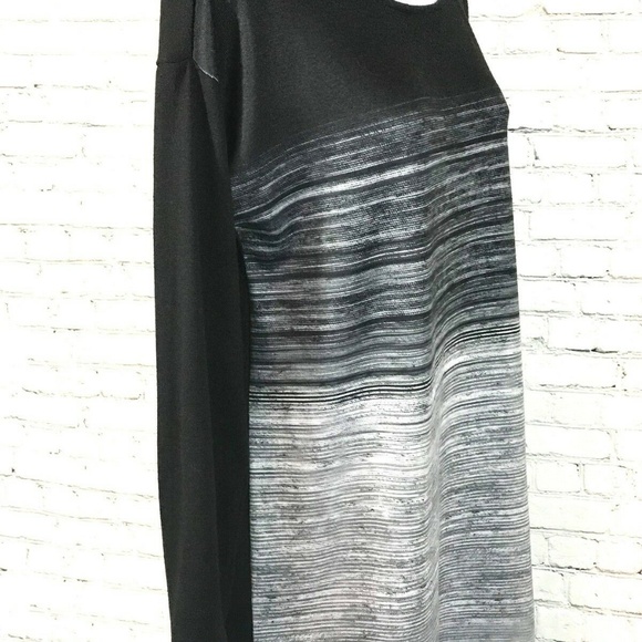 Worthington Top Blouse Size Medium Black‎ Gray - Picture 4 of 8